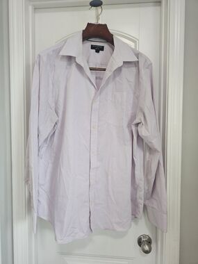 Banana Republic Men's Pale Pink Button-Front Dress Shirt